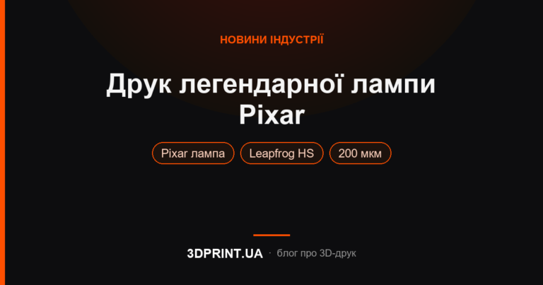 Друк легендарної лампи Pixar