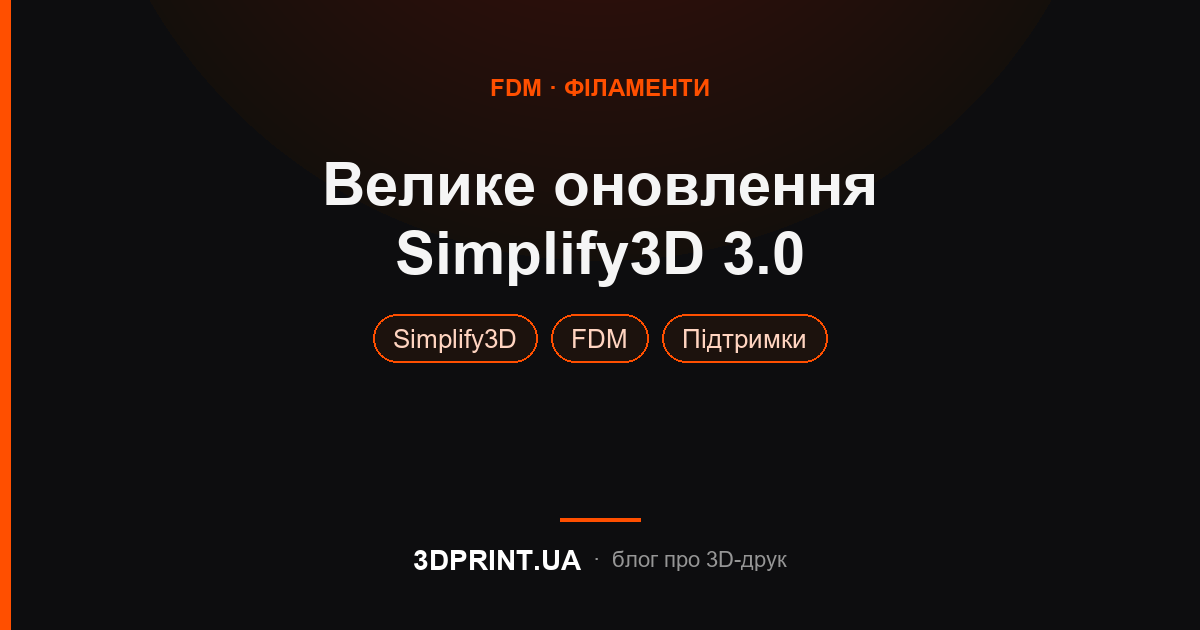 Велике оновлення Simplify3D