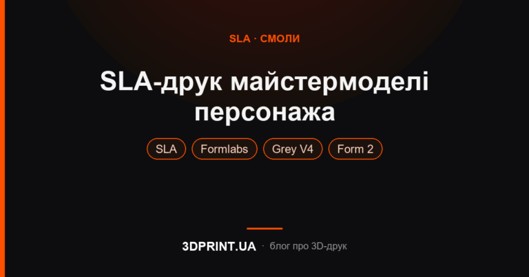 Фотополімерний SLA 3d друк персонажа