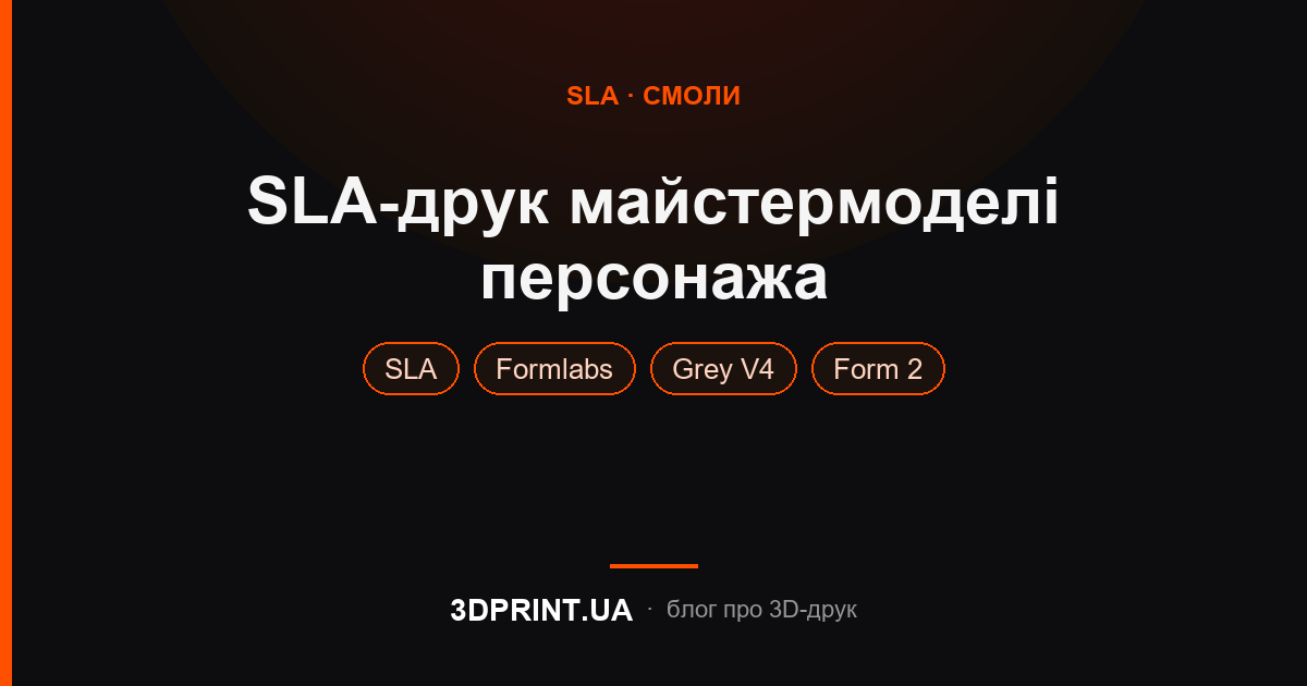 Фотополімерний SLA 3d друк персонажа