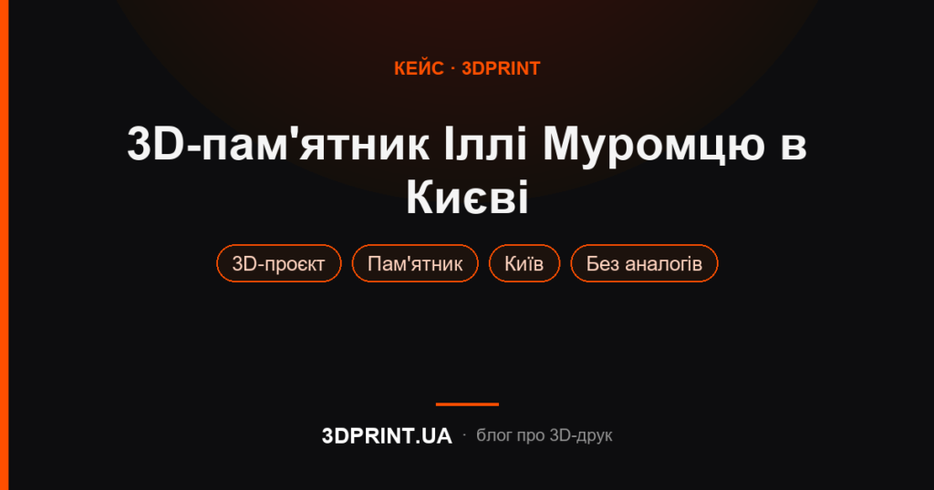 Участь у грандіозному 3Д проекті створення пам’ятника Іллі Муромцю в Києві