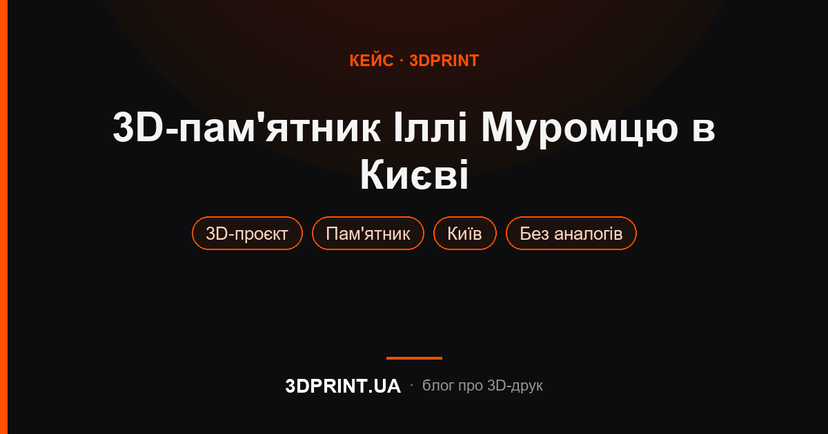 Участь у грандіозному 3Д проекті створення пам'ятника Іллі Муромцю в Києві