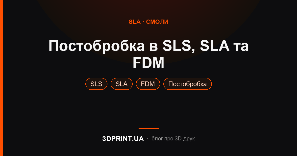 Чим відрізняється постобробка в 3D-друці SLS, SLA та FDM?