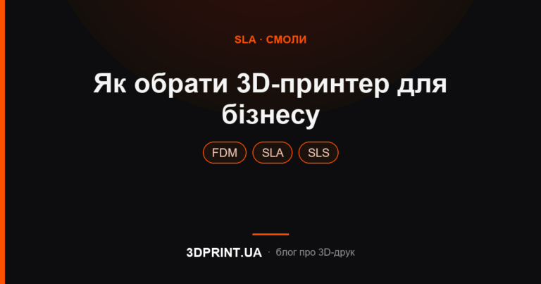 Як обрати 3D принтер для бізнесу: FDM vs SLA vs SLS