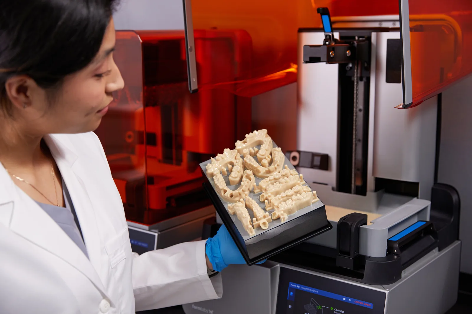 Dental models on the Form 4B build platform